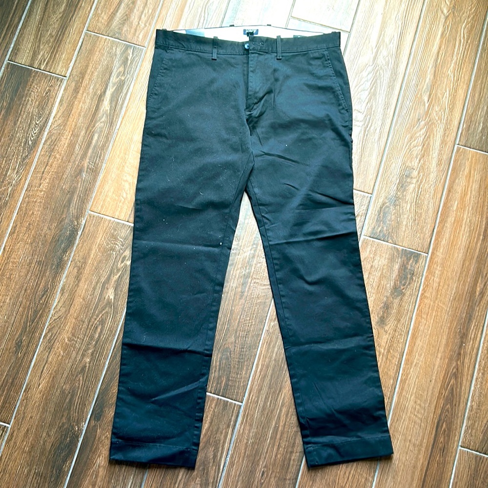 J crew, slim, fit black pants.  Size 32.X 30. Brand new with tags.